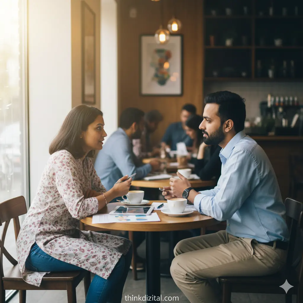 Casual, human consultation moment