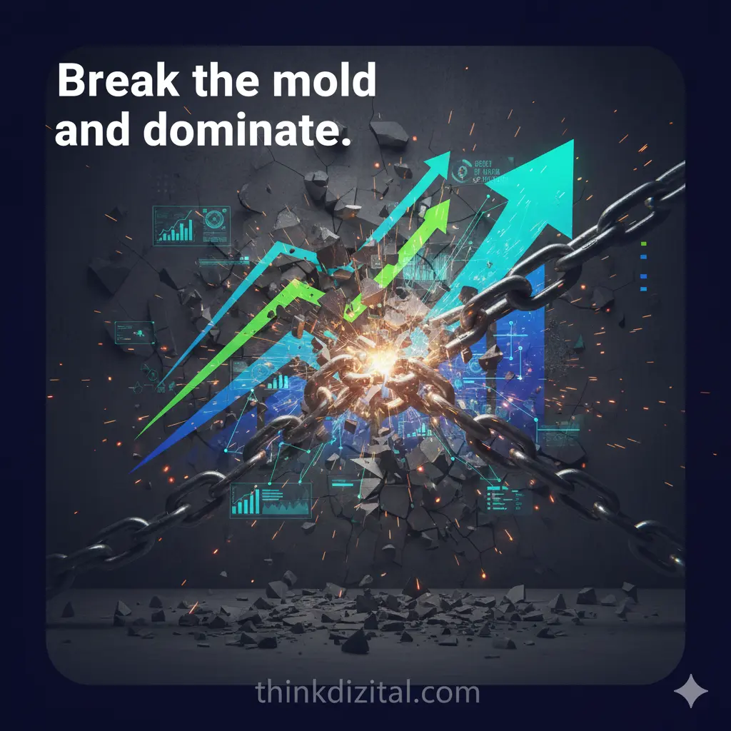 Disruptive Marketing Graphic (Broken Chains or Walls)