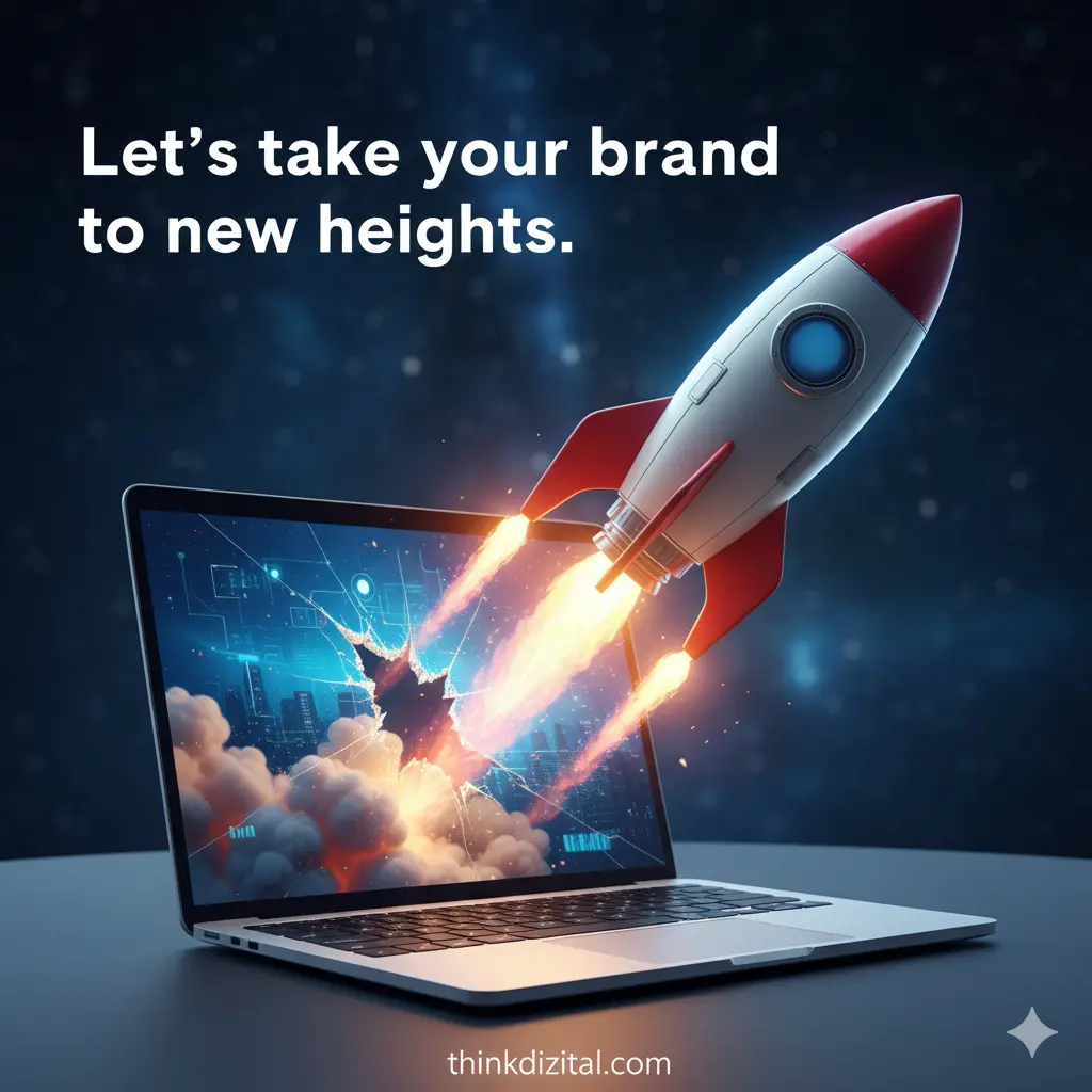 Rocket Launching from Laptop Screen