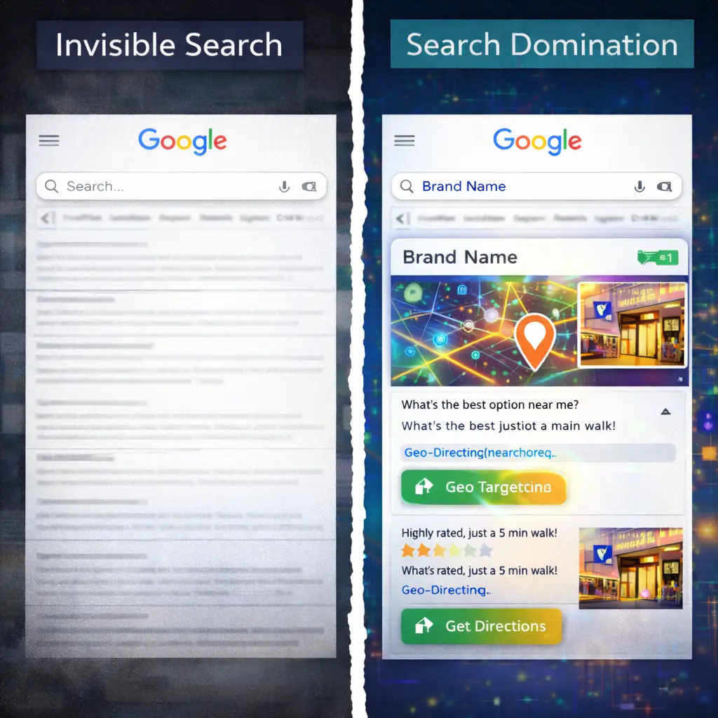 Search visibility vs search domination